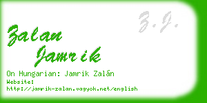 zalan jamrik business card