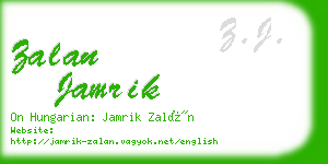 zalan jamrik business card